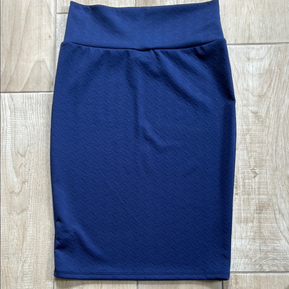 LuLaRoe Blue Pencil Skirt Knee-Length Work